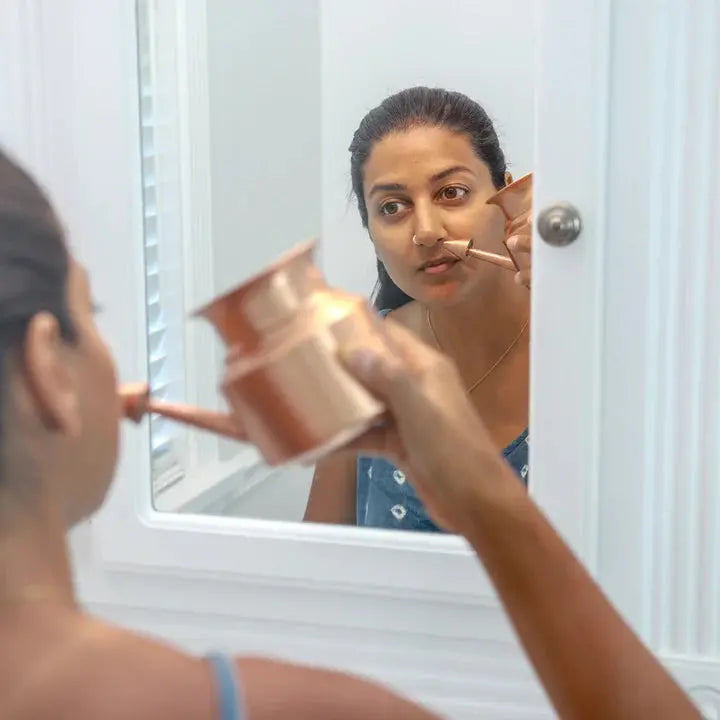 Allergy Farmacy Kit — Copper Neti Pot + Anu Tailam Nasya Oil